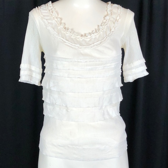 Anthropologie Tops - Vanessa Virginia Cream Lace Blouse G239